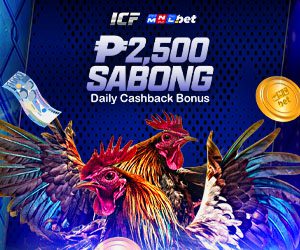 ₱2,500 Sabong Daily Cashback Bonus